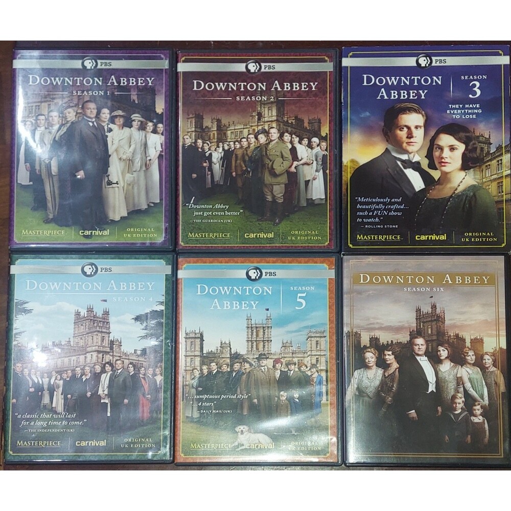 Downton Abbey Seasons 1-6 Complete Series DVD Lot Very Good Condition